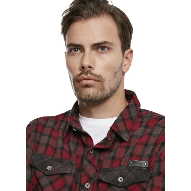 Chemise Duncan Check rouge brun