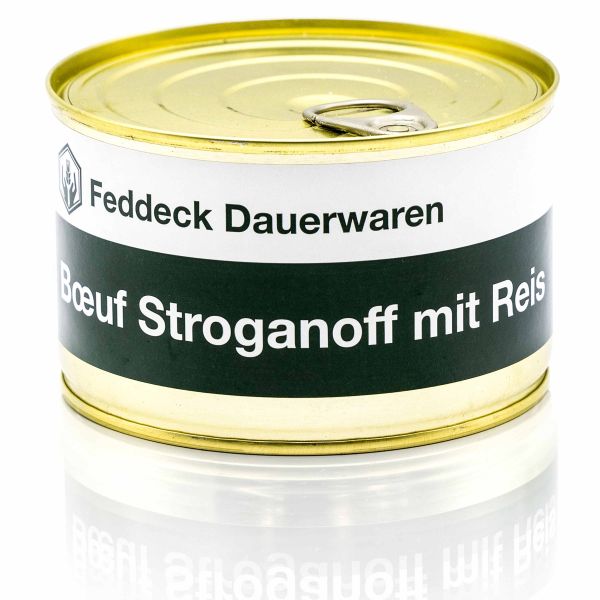 Bœuf Stroganoff avec riz en conserve 400 g