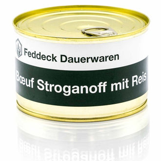 Bœuf Stroganoff avec riz en conserve 400 g