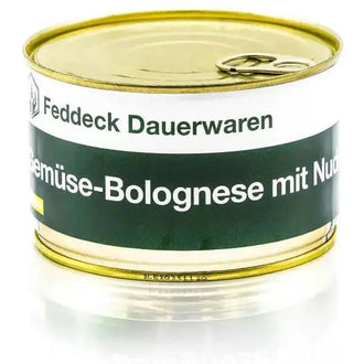 Plat cuisiné en boîte bolognaise de légumes avec pâtes végan 400 g