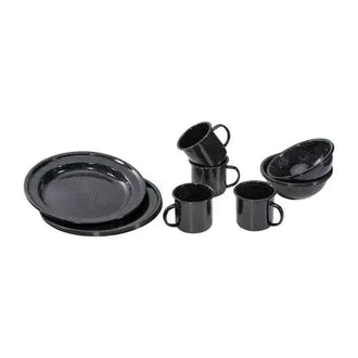 Set de vaisselle Western émaillé 12 pièces