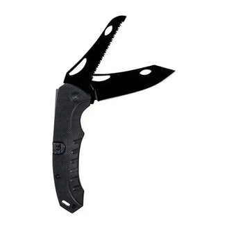 Couteau pliant 2 en 1 noir