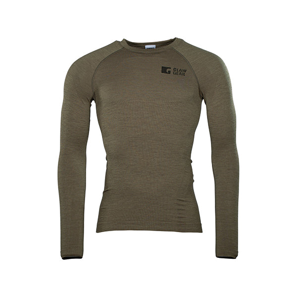 Longsleeve Merino Seamless stonegrey