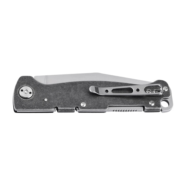Böker Plus Couteau de Poche Atlas Backlock Clippoint argenté