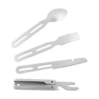 Couverts de camping Cutlery Set II couleur argentée