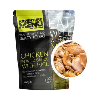 Poulet façon gibier avec riz