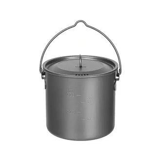 Petit pot en titane 1,1&nbsp;L avec couvercle et poignées rabattables