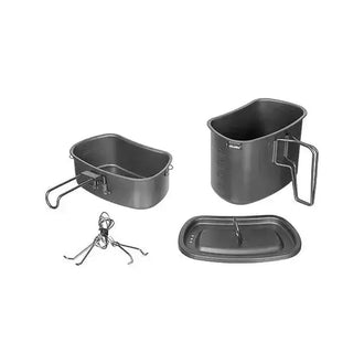 Batterie de cuisine 3 pièces en titane avec poignées rabattables