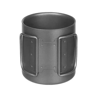Tasse à poignées rabattables titane double paroi 0,3 L