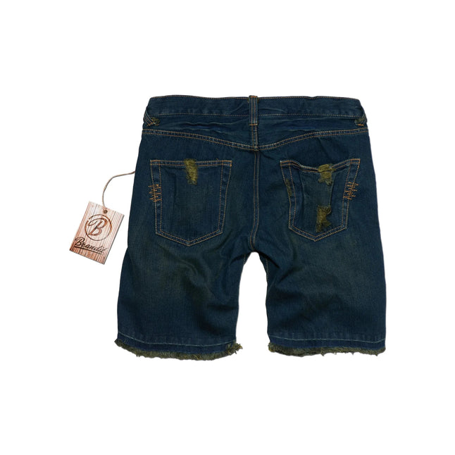 Short en denim bleu marine femme