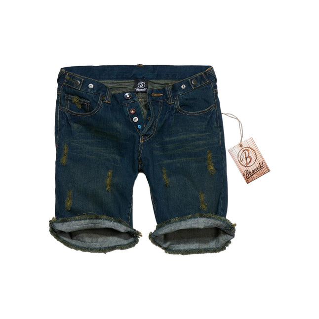 Short en denim bleu marine femme