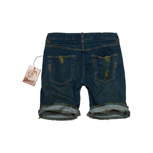 Short en denim bleu marine femme