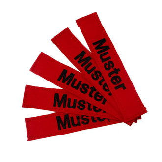 Étiquettes de nom Lot de 5 Rouge