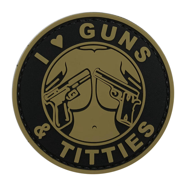 Patch 3D I love Guns and Titties
