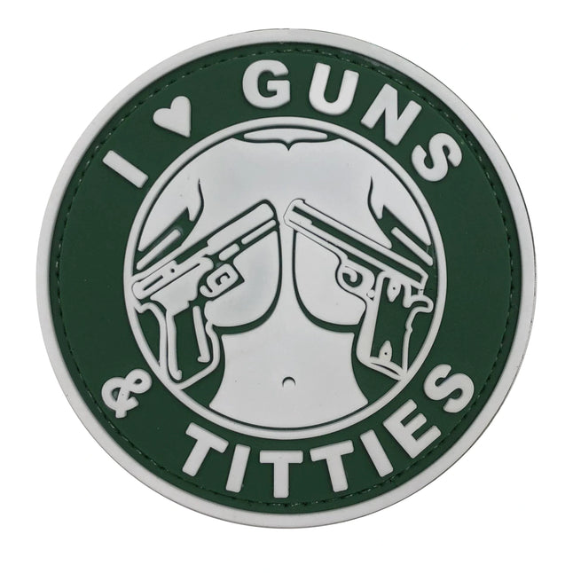 Patch 3D I love Guns and Titties