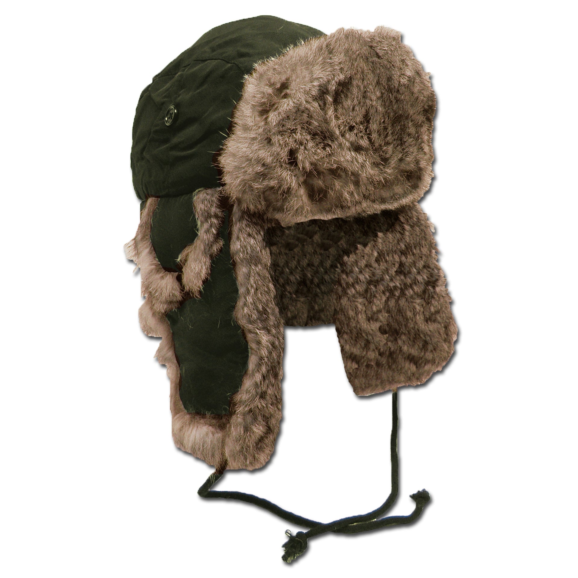 Casquette d'hiver avec fourrure de lapin