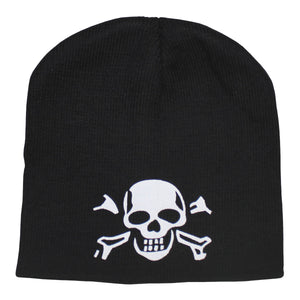 Bonnet tricoté avec tête de mort