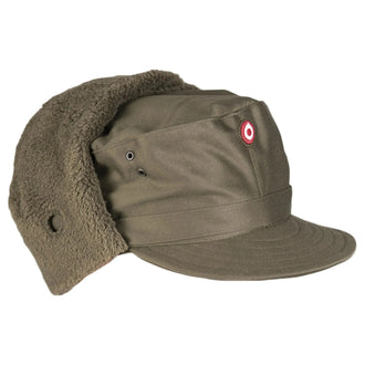 Bonnet d’hiver ÖBH avec fourrure synthétique olive comme neuf