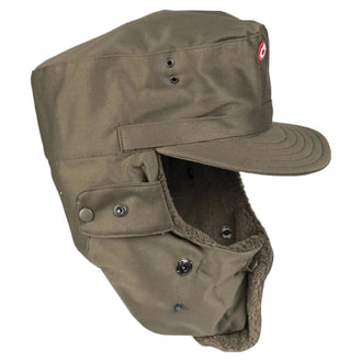 Bonnet d’hiver ÖBH avec fourrure synthétique olive comme neuf