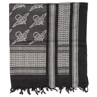 Shemagh parachutiste 110x110 cm  blanc