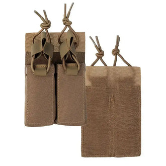 Pochette double pour chargeur de pistolet avec dos à velcro