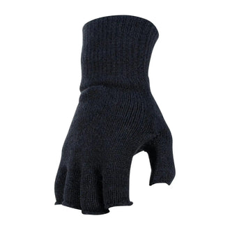 Gants tricotés sans doigts noirs