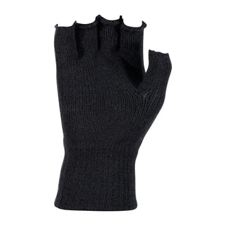 Gants tricotés sans doigts noirs