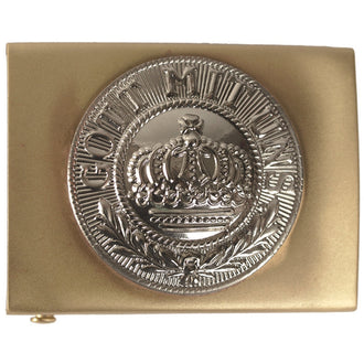 Boucle de ceinture prusse argentée