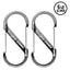 Mousqueton S-Biner T. 1 acier inoxydable  lot de 2