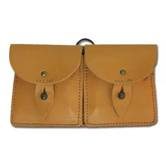 Pochette de ceinturon française en cuir d’occasion