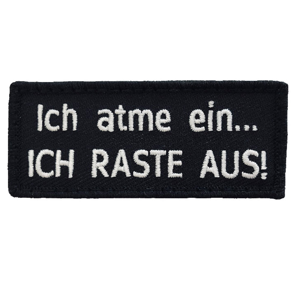 Patch Ich atme ein ich raste aus  blanc