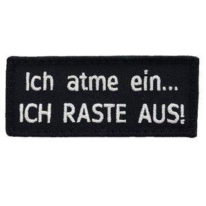 Patch Ich atme ein ich raste aus  blanc