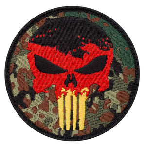 Patch Punisher Skull   rouge doré