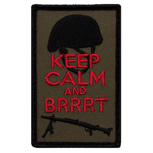 Patch Keep calm and Brrrt  rouge