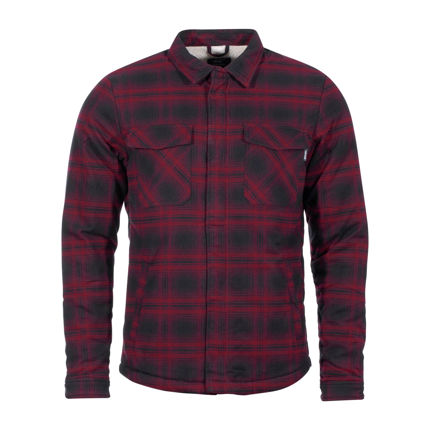Veste Class Sherpa red check