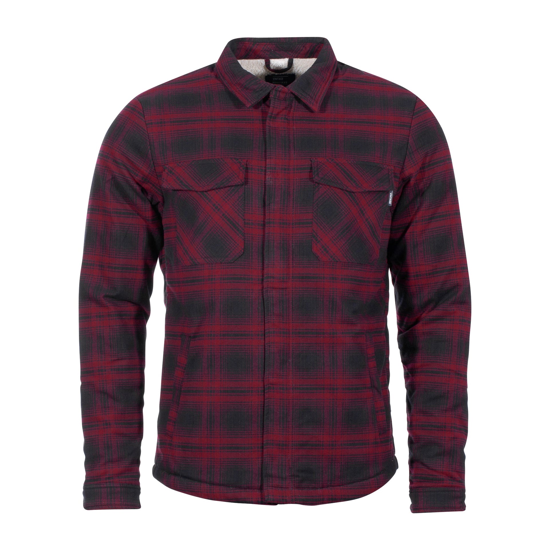 Veste Class Sherpa red check