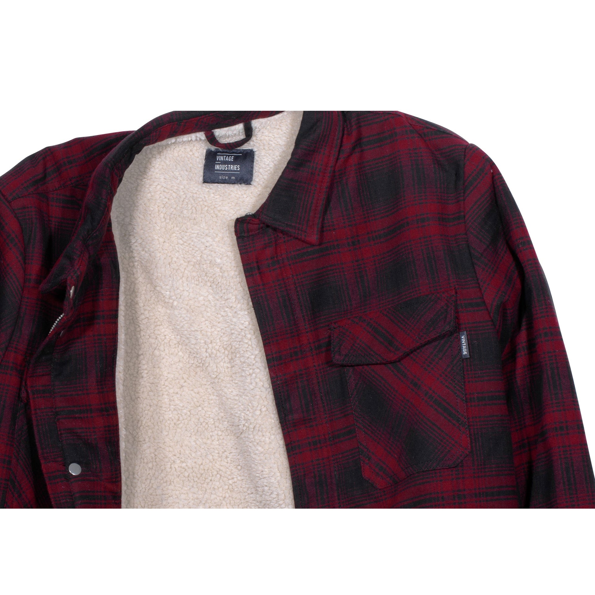 Veste Class Sherpa red check