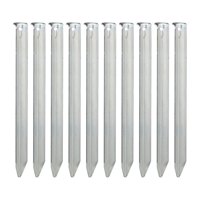 Piquet de tente en acier, lot de 10