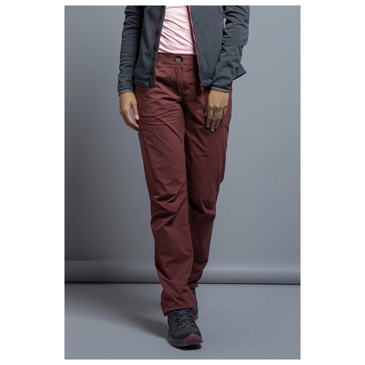 Pantalon Travel Pants aubergine red femmes