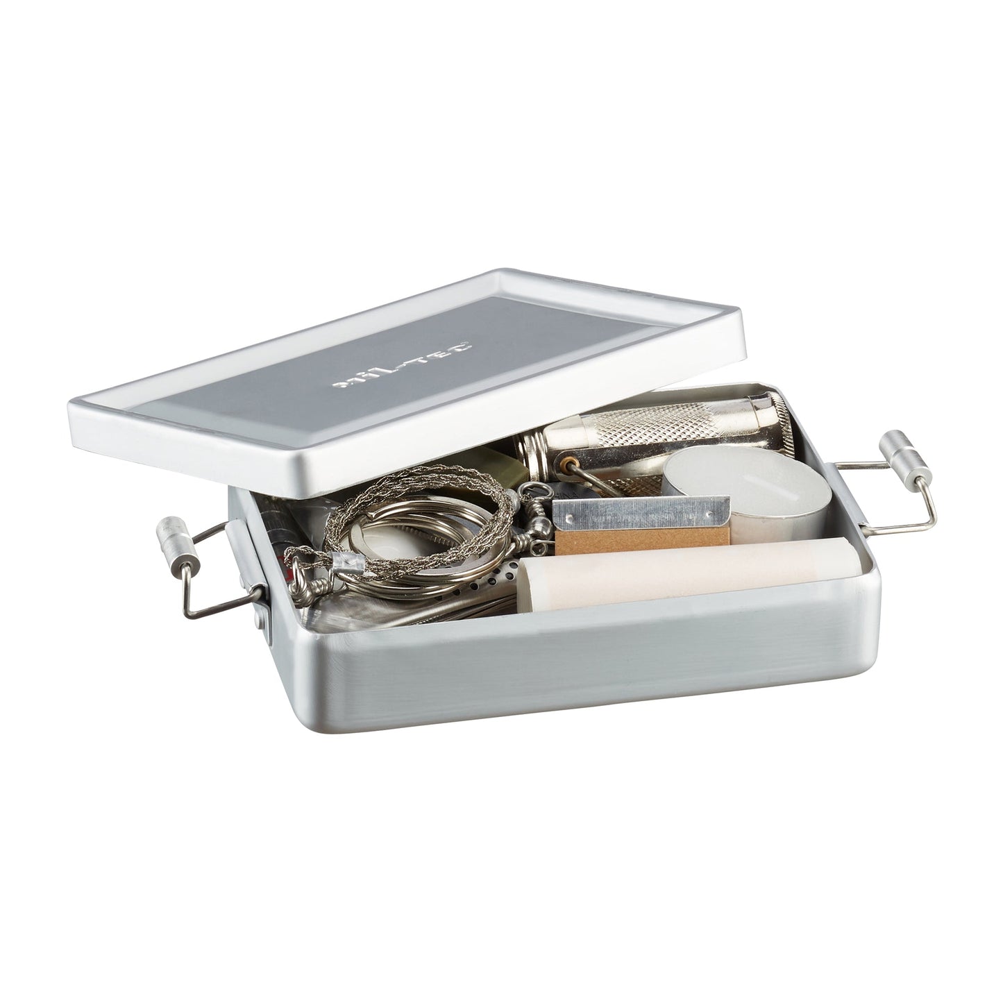 Kit de survie avec boîte en aluminium