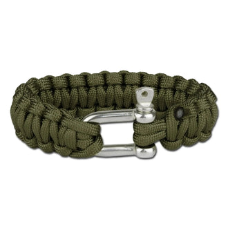 Bracelet en corde de parachute avec fermoir métallique