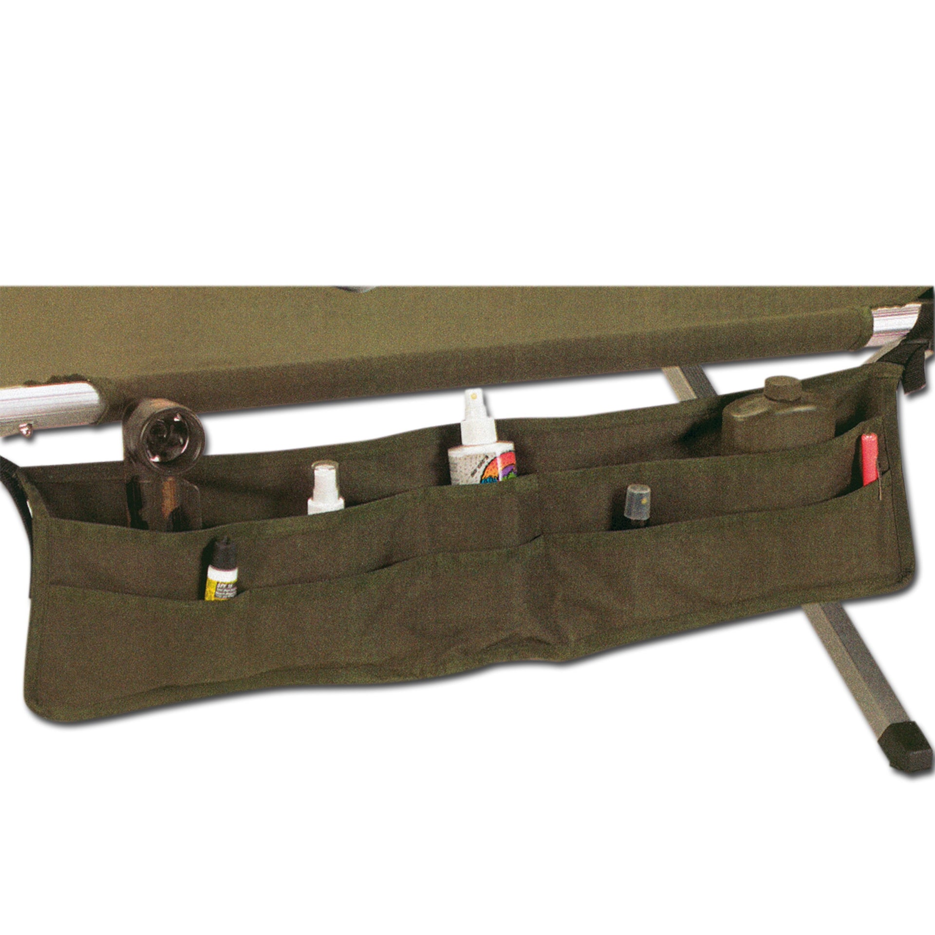 Rangement pour lit de camp