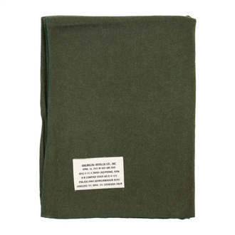 Couverture en laine US 215 x 160 cm olive, état neuf