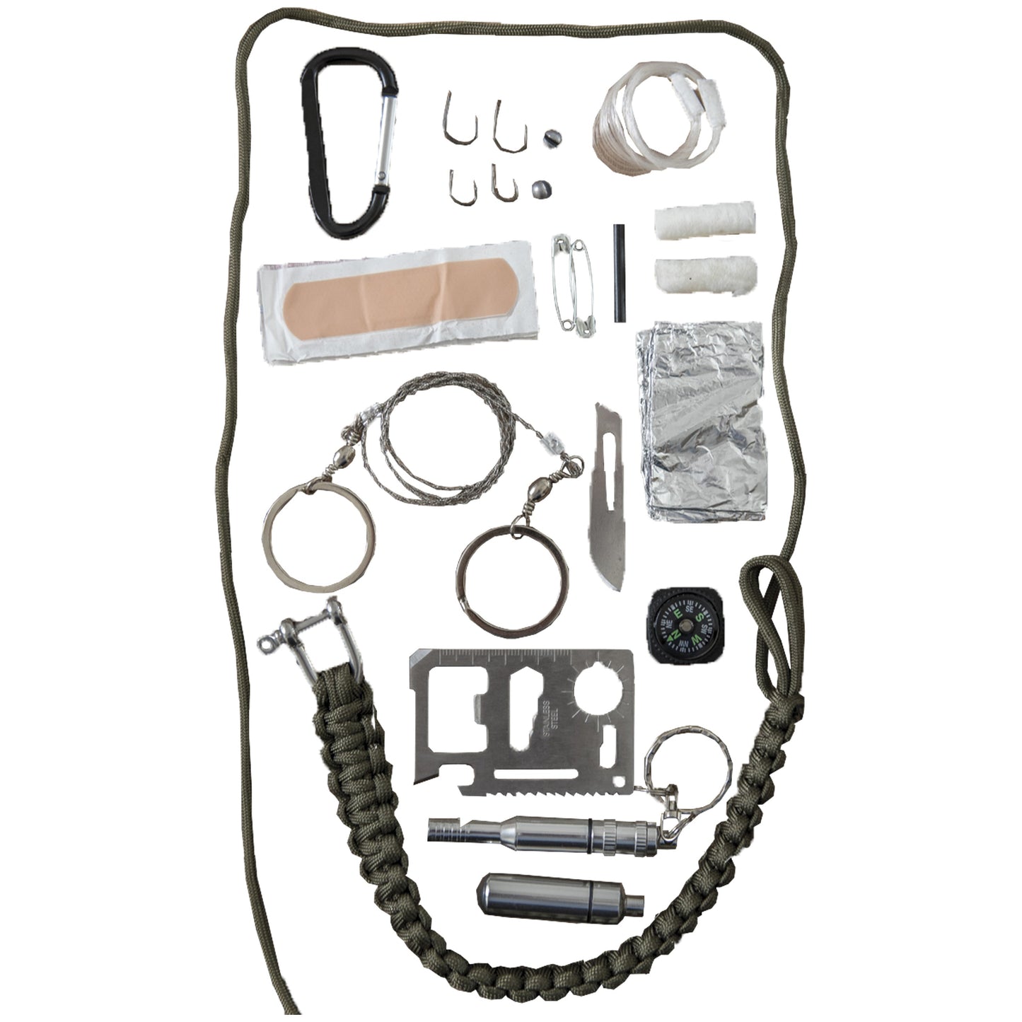 Kit de survie corde de parachute large