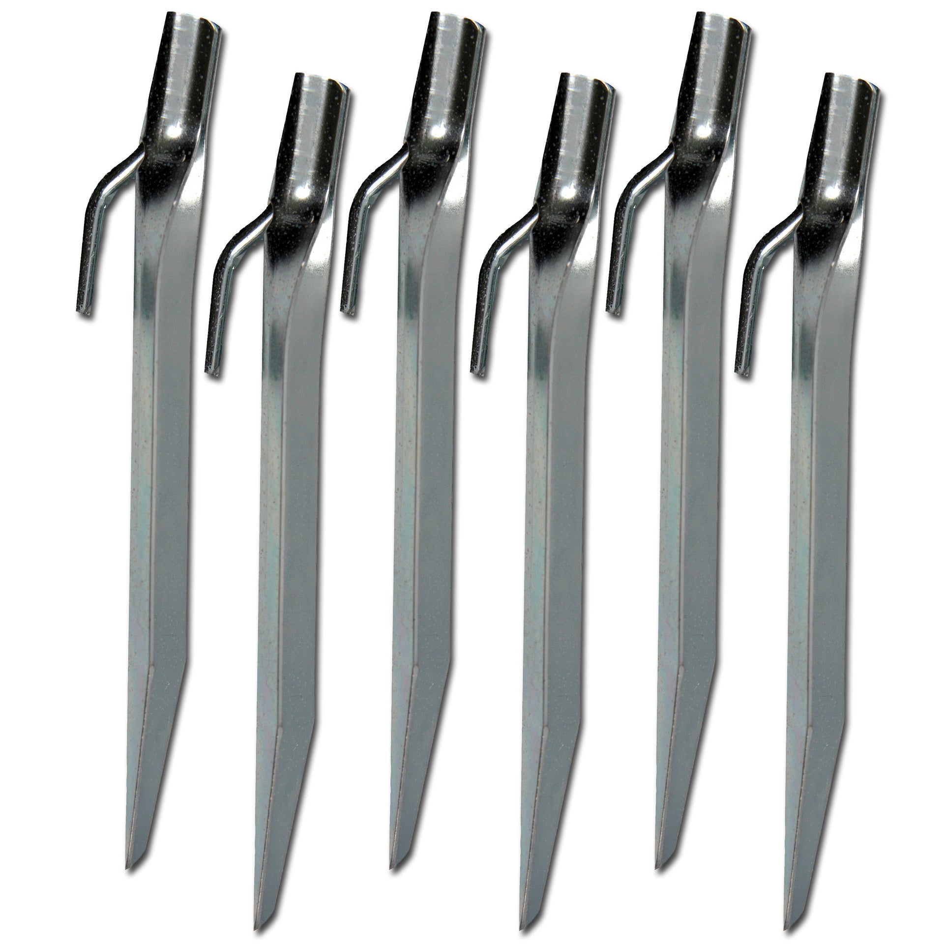 Piquets de tente plats 18 cm lot de 6