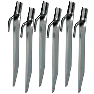 Piquets de tente plats 18 cm lot de 6
