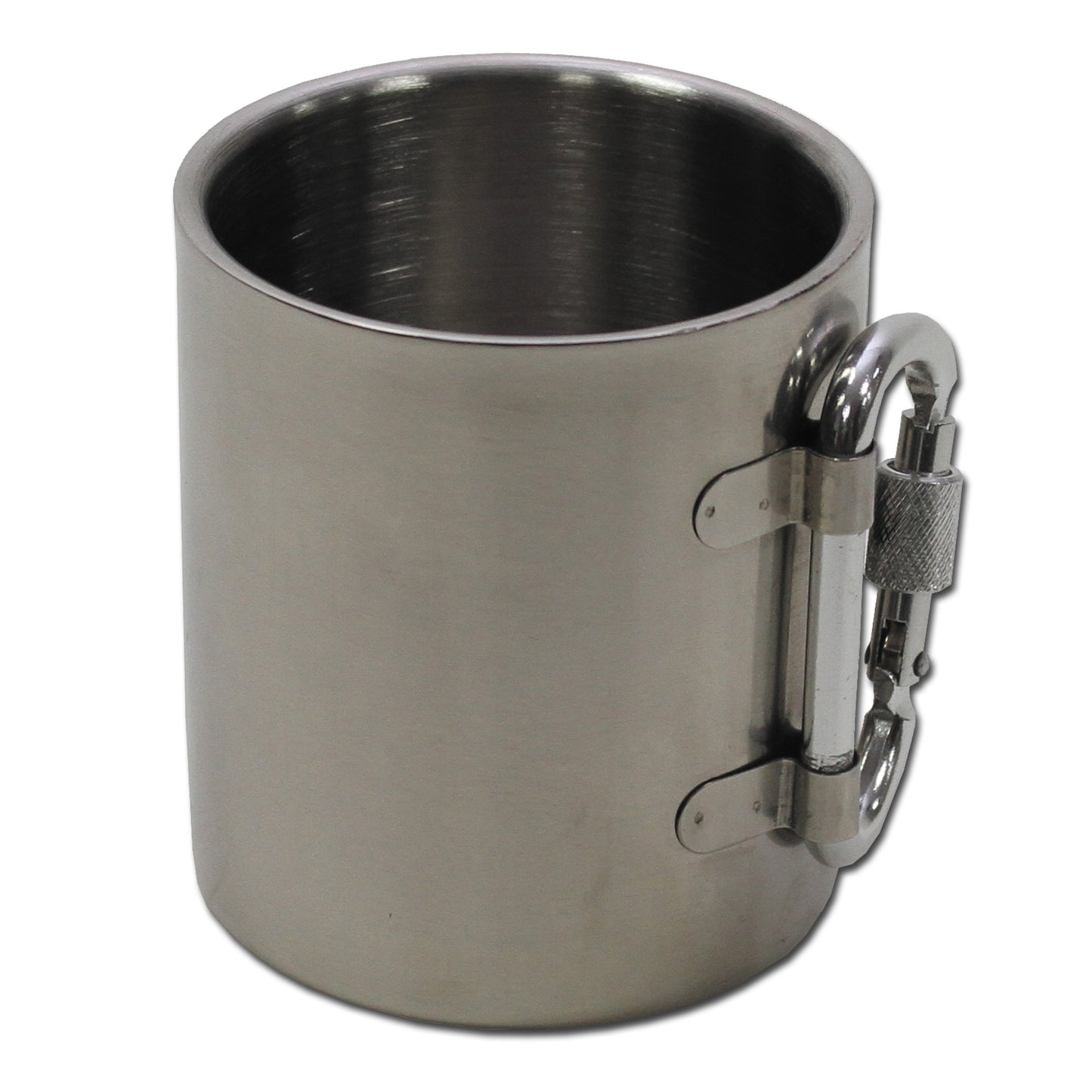 Tasse en acier inoxydable avec mousqueton 300 ml