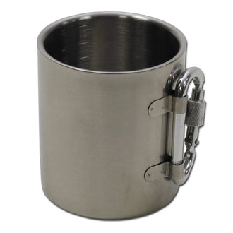 Gobelet en acier inoxydable avec mousqueton 300 ml