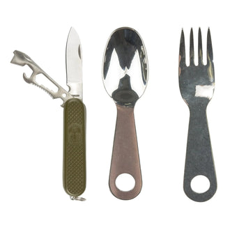 Set de couverts de plein air avec couteau de poche
