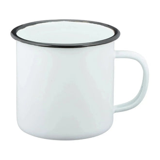 Tasse émaillée 300 ml blanc noir